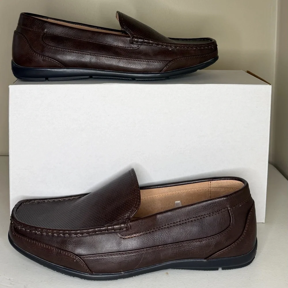 Men's J. Ferrar sz 12 Brown Leather Loafers